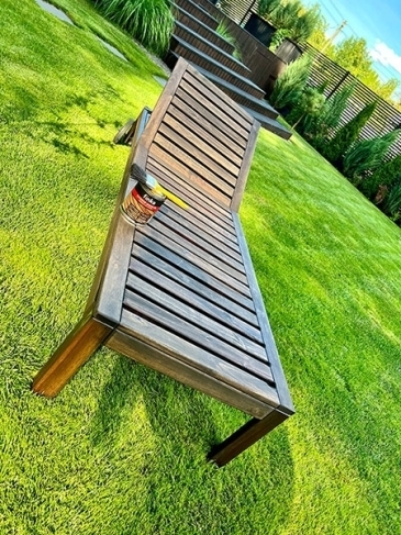 Реставрация шезлонга маслом Finka Exterior Wood Oil