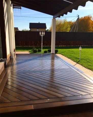 Паркетная раскладка террасы