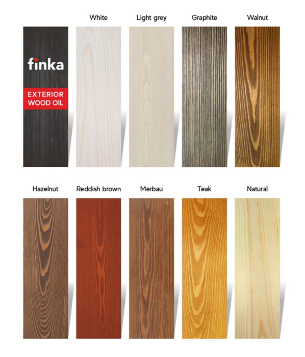 Масло для террас и фасадов Finka Exterior Wood Oil (Нazelnut) 2.2 L