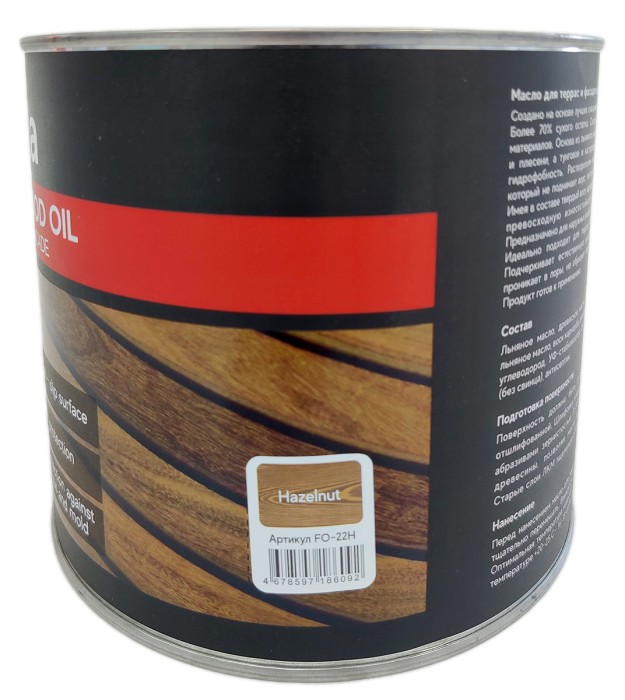 Масло для террас и фасадов Finka Exterior Wood Oil (Нazelnut) 2.2 L