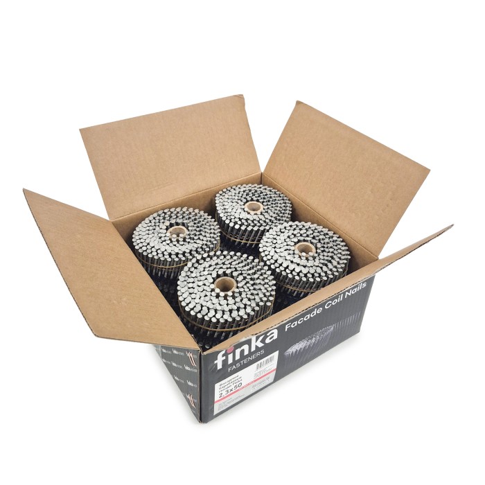 Фасадные барабанные гвозди Finka 2.3х50 Ring HDG (Горячий цинк, 2400шт)