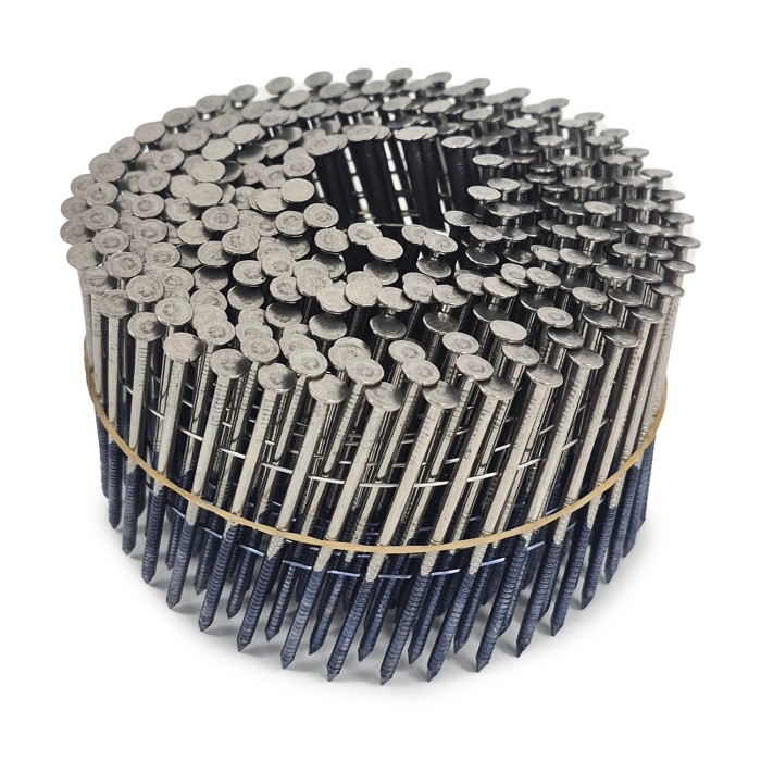 Фасадные барабанные гвозди Finka 2.3х60 Ring A2 (Нерж сталь, 2400шт)