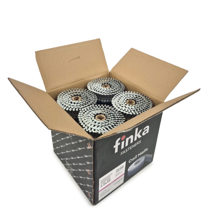 Строительные барабанные гвозди Finka 2.5х50 Ring NK (Цинк, 4800шт)