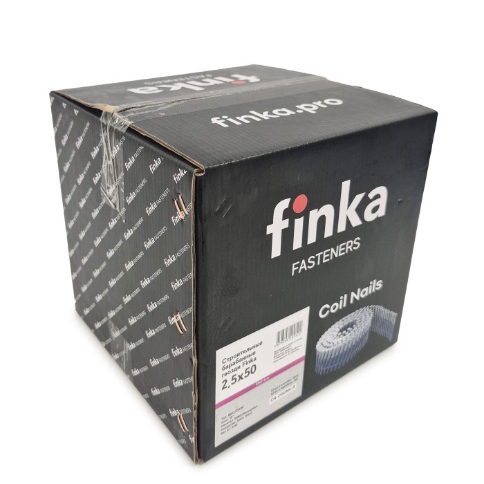 Строительные барабанные гвозди Finka 2.5х50 Ring NK (Цинк, 4800шт)