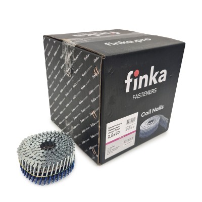 Строительные барабанные гвозди Finka 2.5х50 Ring NK (Цинк, 4800шт)