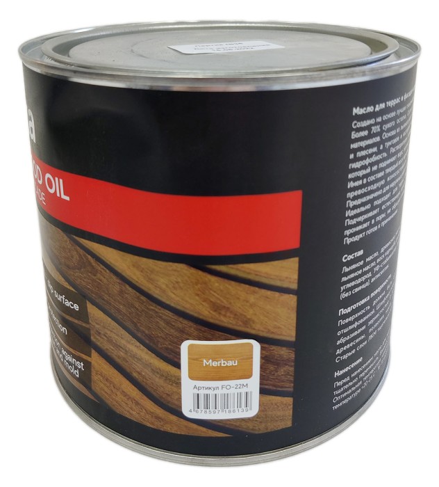 Масло для террас и фасадов Finka Exterior Wood Oil (Мerbau) 2.2 L