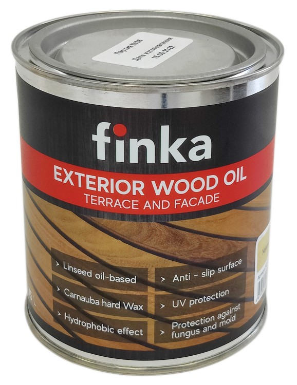 Масло для террас и фасадов Finka Exterior Wood Oil (Light grey) 0.75 L