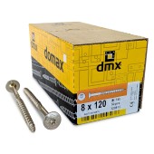 Шурупы конструкционные Domax 8.0x120/80 CT TX40 (Жёлтый цинк, тарелка, 50шт)