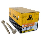 Шурупы конструкционные Domax 8.0x140/80 CT TX40 (Жёлтый цинк, тарелка, 50шт)