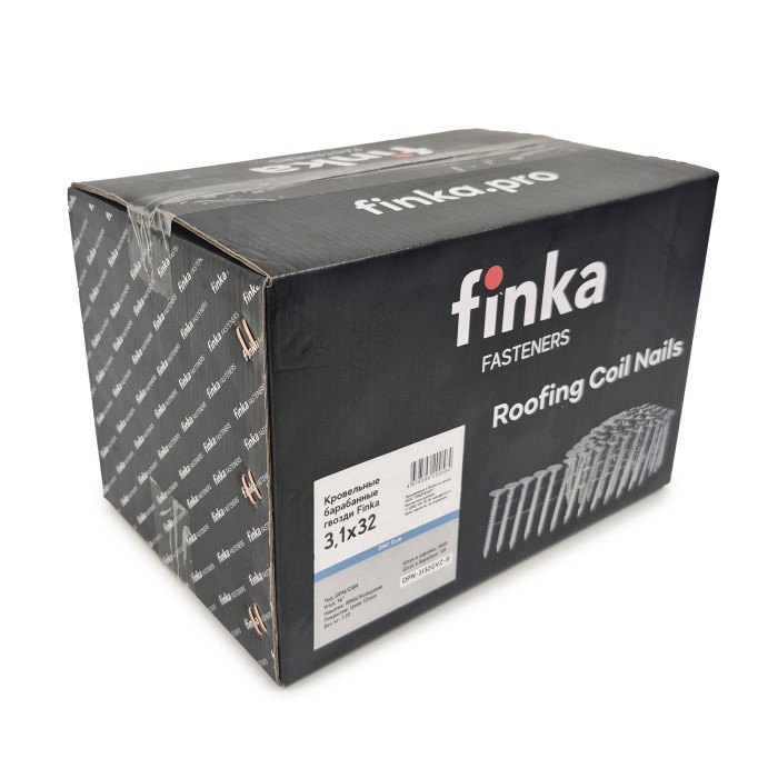 Кровельные барабанные гвозди Finka DPN 3.1x32 Ring GVZ (Гальваника, 3600шт)
