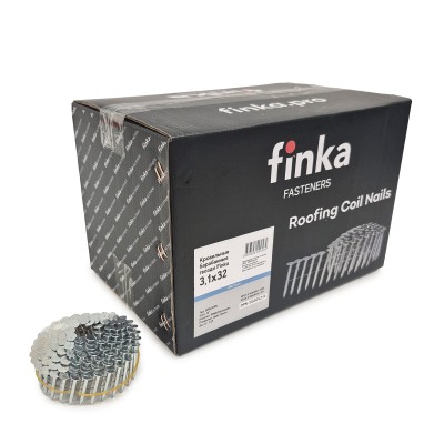 Кровельные барабанные гвозди Finka DPN 3.1x32 Ring GVZ (Гальваника, 3600шт)