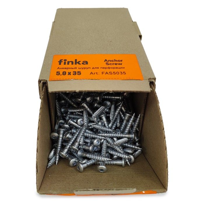Шуруп для перфорации Finka Anchor Screw 5.0x35 TX20 (Цинк 500шт)