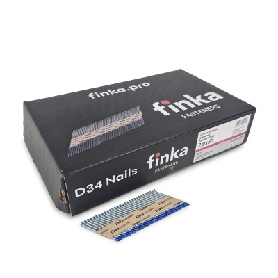 Строительные реечные гвозди Finka D34 2.9x50 Ring NK (Цинк, 2000шт)