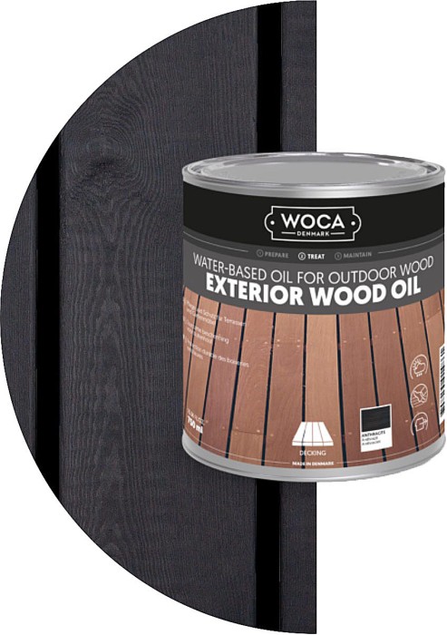 WOCA Exterior Wood Oil Anthracite Масло (0.75l) Антрацит