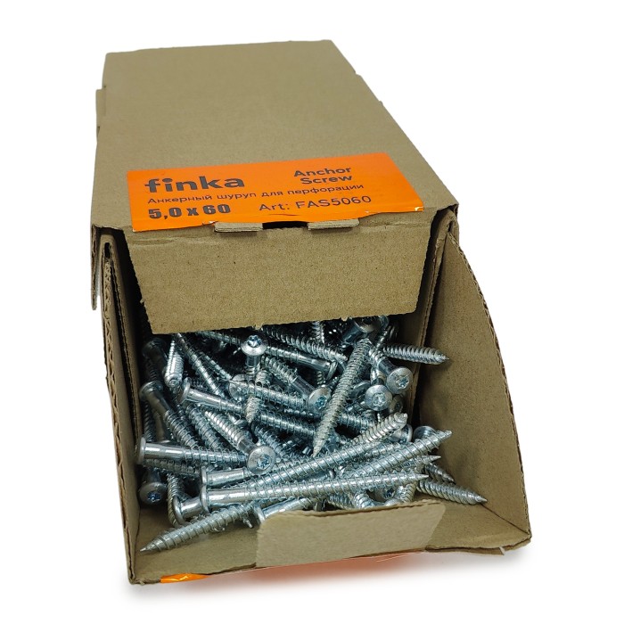 Шуруп для перфорации Finka Anchor Screw 5.0x60 TX20 (Цинк 200шт)