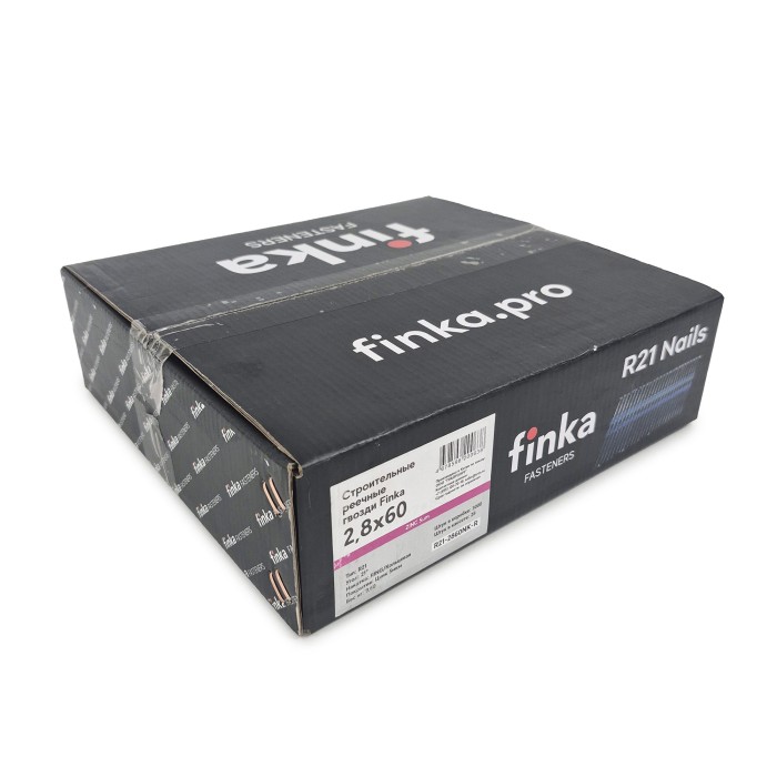 Строительные реечные гвозди Finka R21 2.8x60 Ring NK (Цинк, 3000шт)