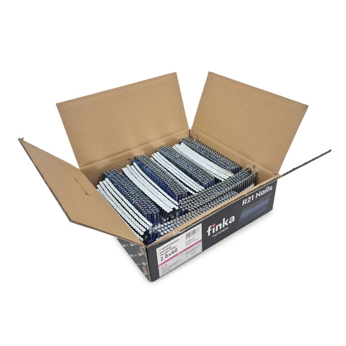 Строительные реечные гвозди Finka R21 2.8x60 Ring NK (Цинк, 3000шт)