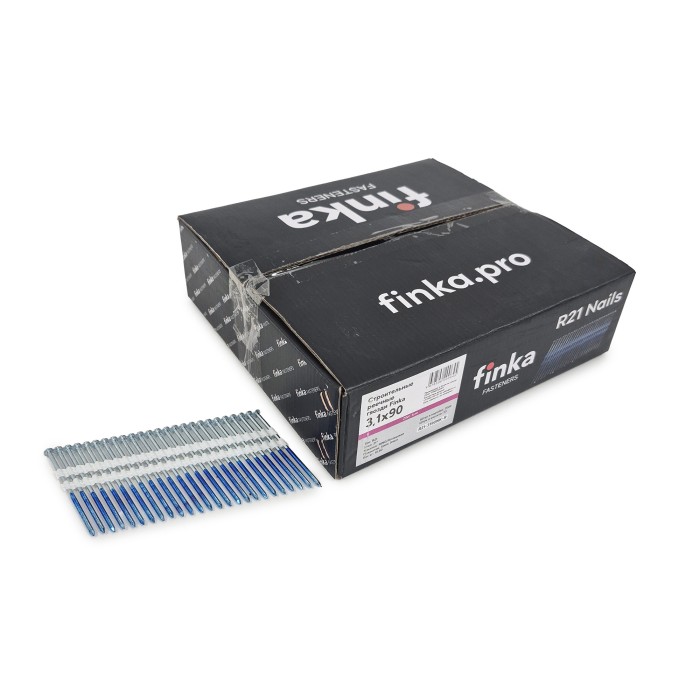 Строительные реечные гвозди Finka R21 3.1x90 Ring NK (Цинк, 2000шт)
