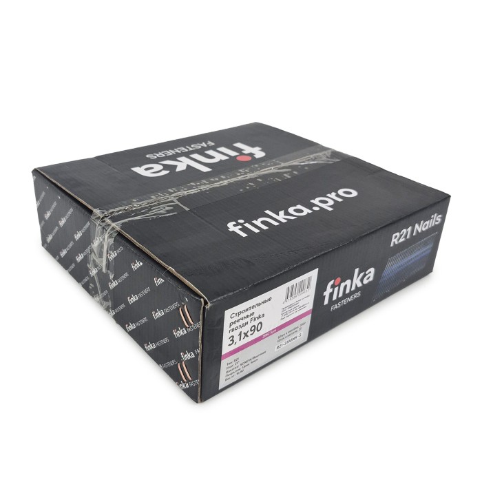 Строительные реечные гвозди Finka R21 3.1x90 Screw NK (Цинк, 2000шт)