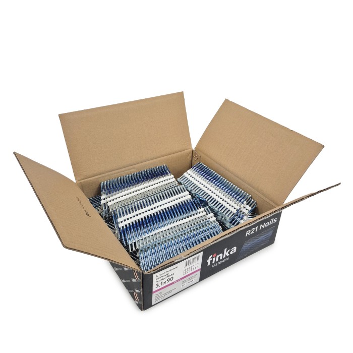 Строительные реечные гвозди Finka R21 3.1x90 Screw NK (Цинк, 2000шт)