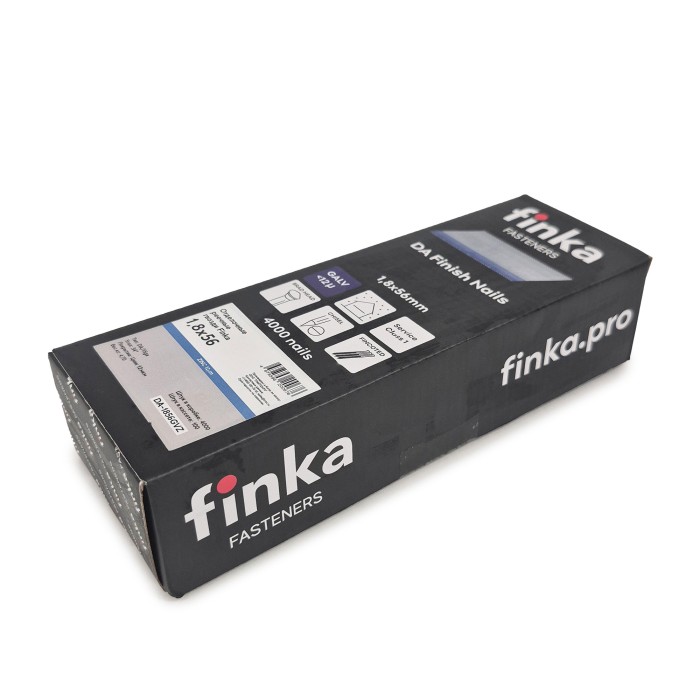 Отделочные реечные гвозди Finka DA 1.8x56 GVZ (Гальваника, 4000шт)