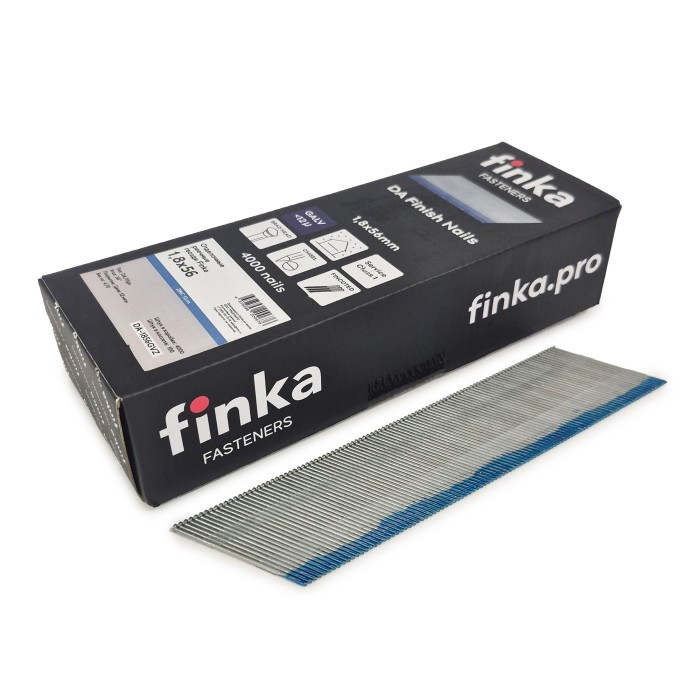 Отделочные реечные гвозди Finka DA 1.8x56 GVZ (Гальваника, 4000шт)