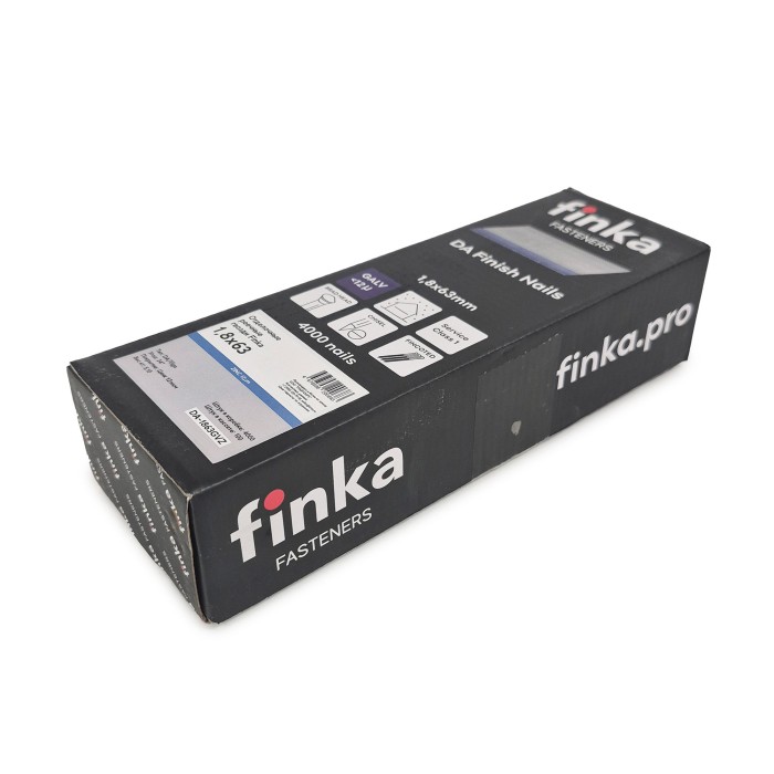Отделочные реечные гвозди Finka DA 1.8x63 GVZ (Гальваника, 4000шт)