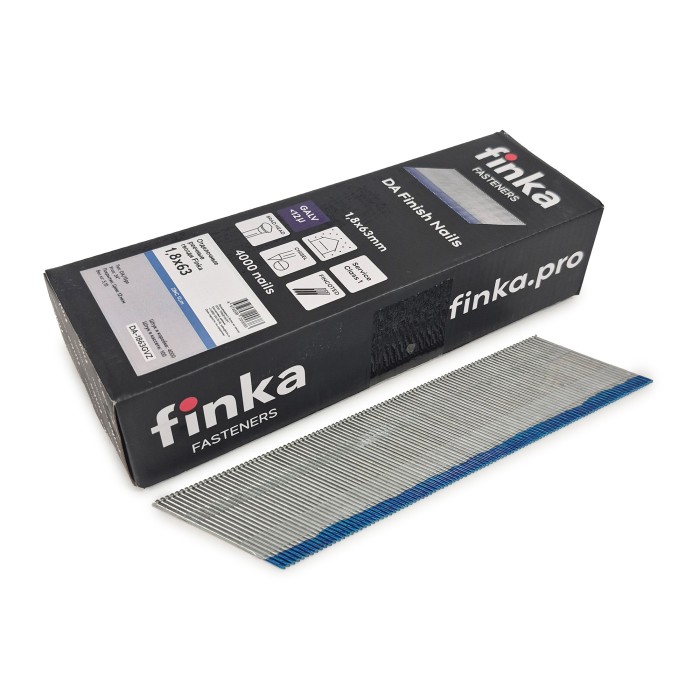 Отделочные реечные гвозди Finka DA 1.8x63 GVZ (Гальваника, 4000шт)
