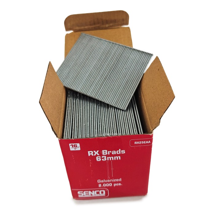 Отделочные гвозди Senco RX 16ga 63 мм (Цинк 2000 шт)