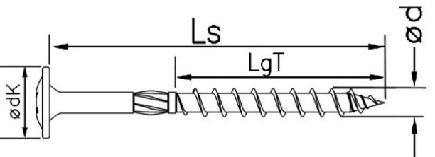 Шурупы Schmid StarDrive GPR 6.0x160/64 TK TX30 (Жёлтый цинк, тарелка, 50шт)