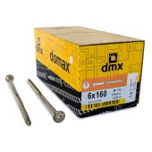 Шурупы конструкционные Domax 6.0x160/80 CT TX30 (Жёлтый цинк, тарелка, 100шт)