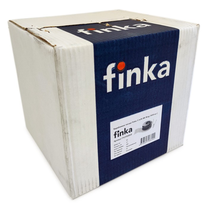 Барабанные гвозди Finka 3.1х90 BK Ring (1600 шт)