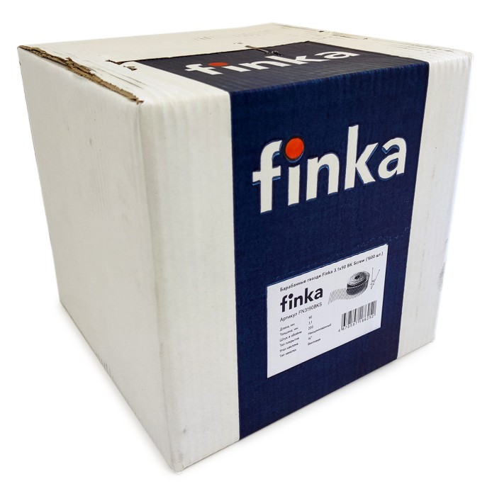 Барабанные гвозди Finka 3.1х90 BK Screw (1600 шт)
