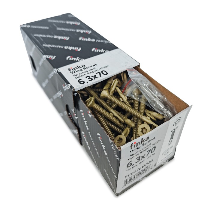 Шурупы флюгельные Finka Wing Screws 6,3x70 TX30 (Golden Ruspert, 150шт)