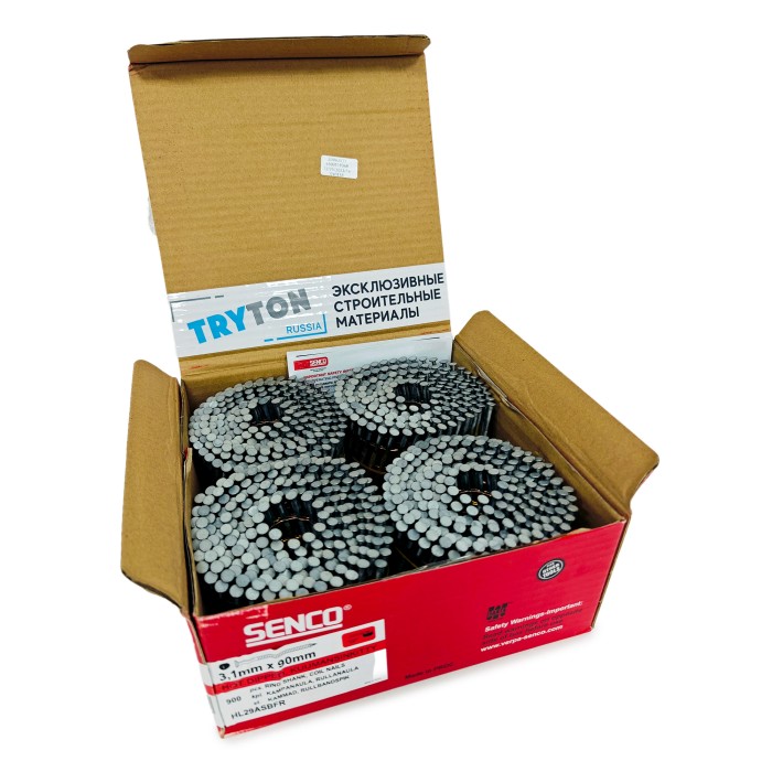 Барабанные гвозди Senco 3.1х90 Ring HDG (Горячий цинк 900 шт)