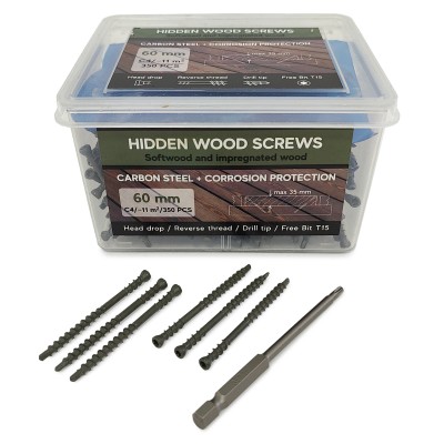 Саморезы Hidden Wood Screws C4 60 mm 350 шт