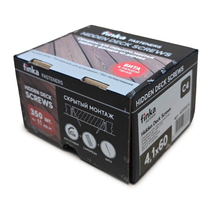 Саморезы Finka Hidden Deck Screws C4 60 mm (350 шт)
