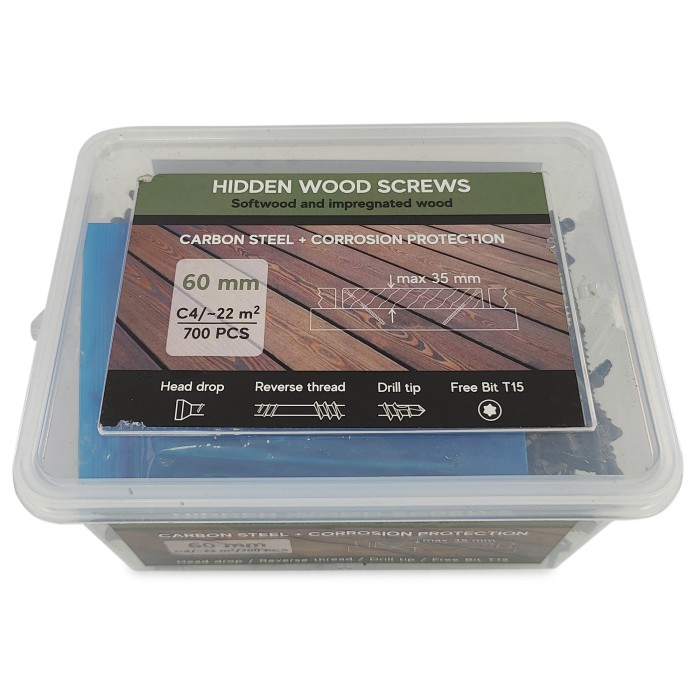 Саморезы Finka Hidden Deck Screws C4 60 mm (700 шт)