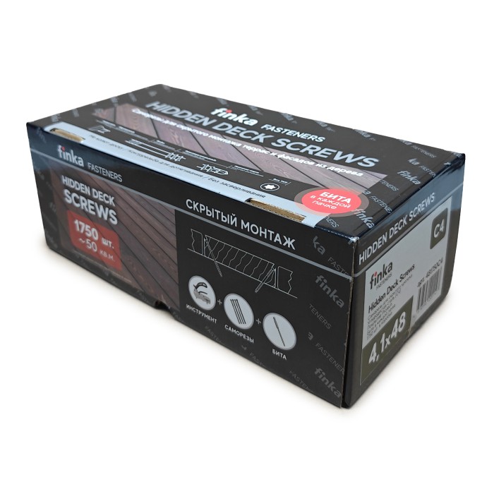 Саморезы Finka Hidden Deck Screws C4 48 mm (1750 шт)