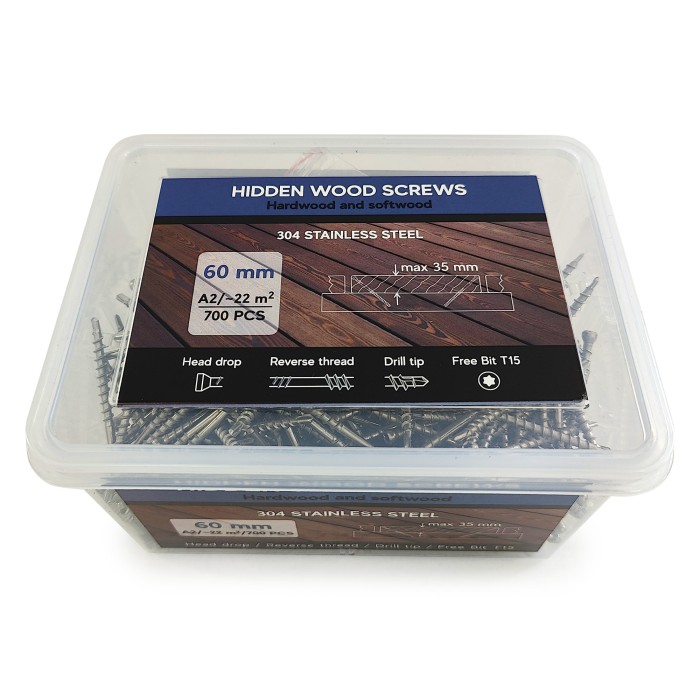 Саморезы Finka Hidden Deck Screws A2 60 mm (700 шт)