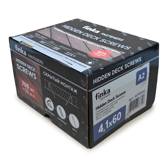 Саморезы Finka Hidden Deck Screws A2 60 mm (700 шт)
