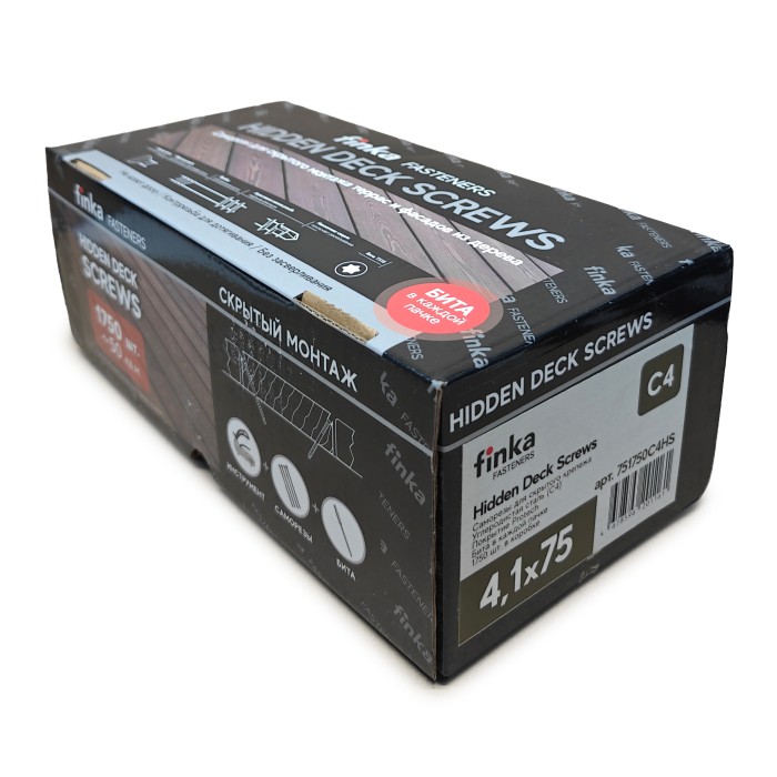 Саморезы Finka Hidden Deck Screws C4 75 mm (1750 шт)