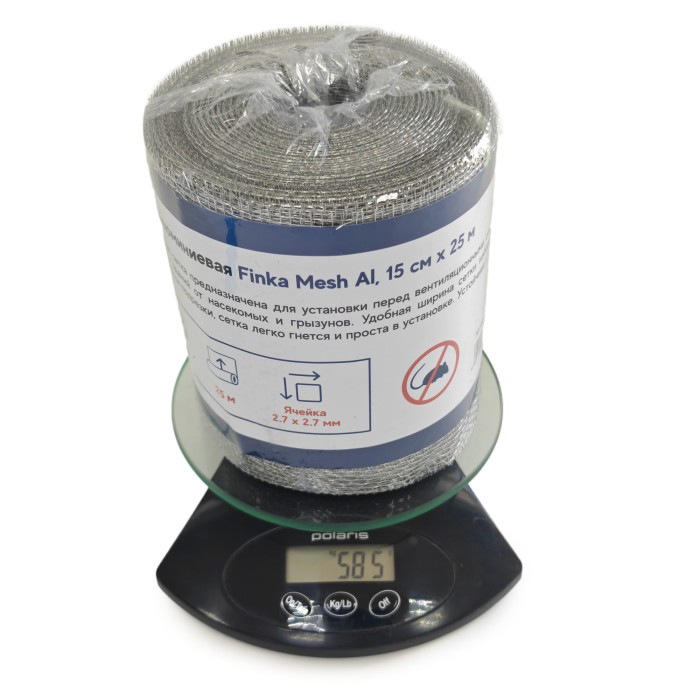 Сетка алюминиевая от грызунов Finka 0,15x25m
