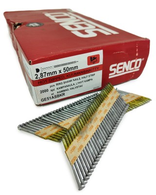 Реечные гвозди Senco D34 2.9x50 Ring HDG (Горячий цинк 2000 шт)