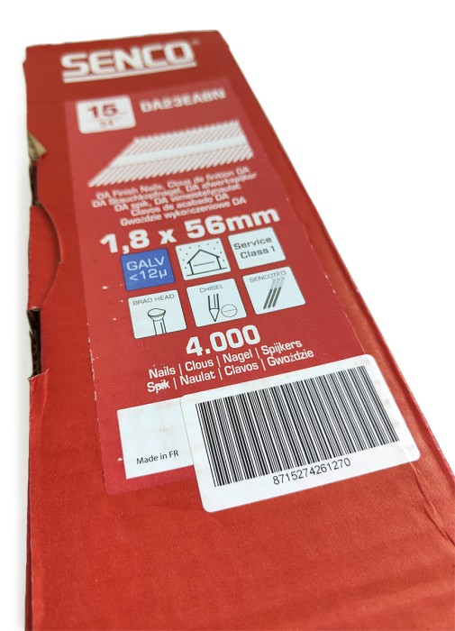 Финишные гвозди Senco DA 1.8x56 (Гальваника 4000 шт)