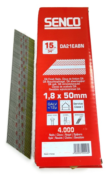 Финишные гвозди Senco DA 1.8x50 (Гальваника 4000 шт)