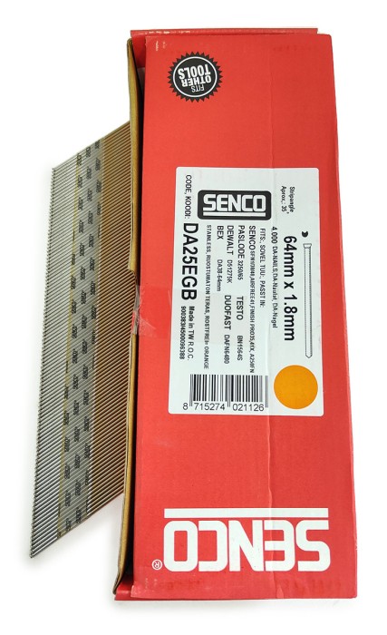 Финишные гвозди Senco DA 1.8x63 A2 (нержавеющая сталь 4000 шт)