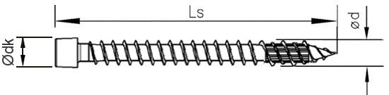 Шурупы Schmid Rapid FT CL 8.0x280/270 TX40 (Жёлтый цинк, полная резьба, цилиндр, 50шт)