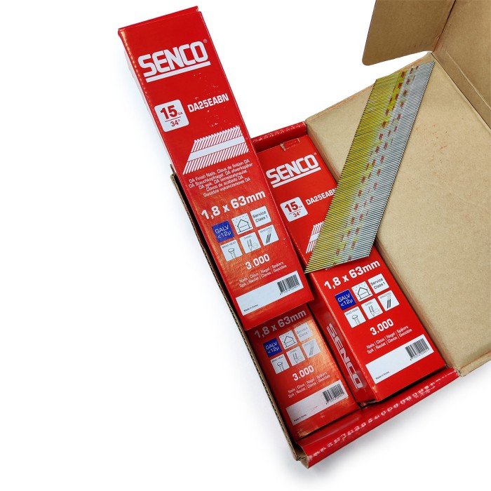Финишные гвозди SENCO DA 1.8x63 (Гальваника 3000 шт)