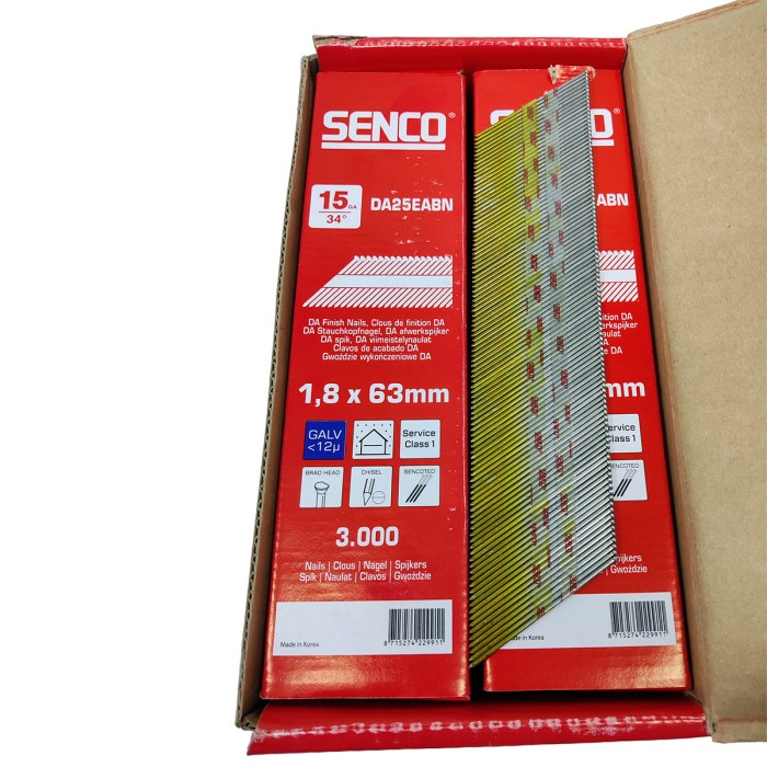 Финишные гвозди SENCO DA 1.8x63 (Гальваника 3000 шт)